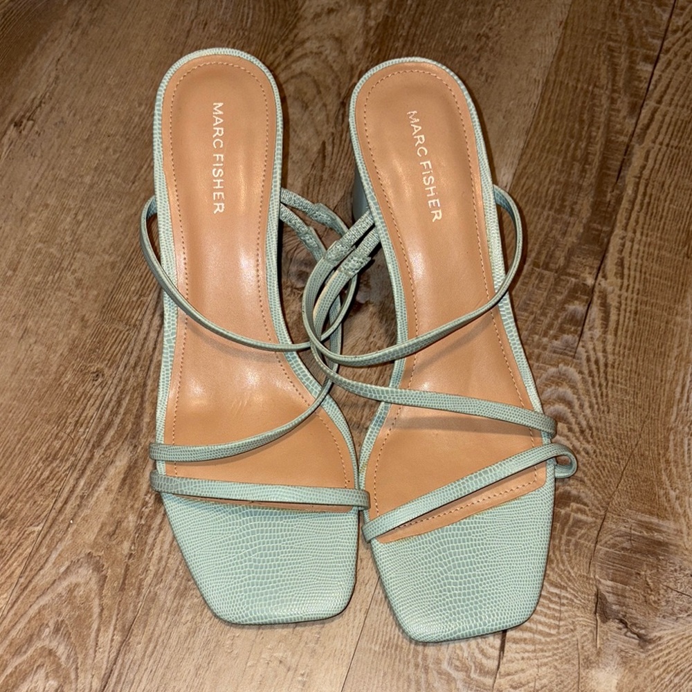 Marc Fisher Mint Strappy Heels